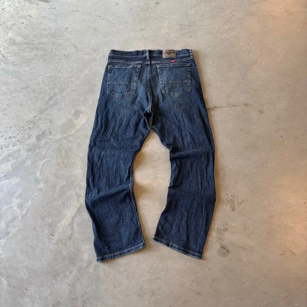 y2k vintage darkwashed bootcut flared jeans